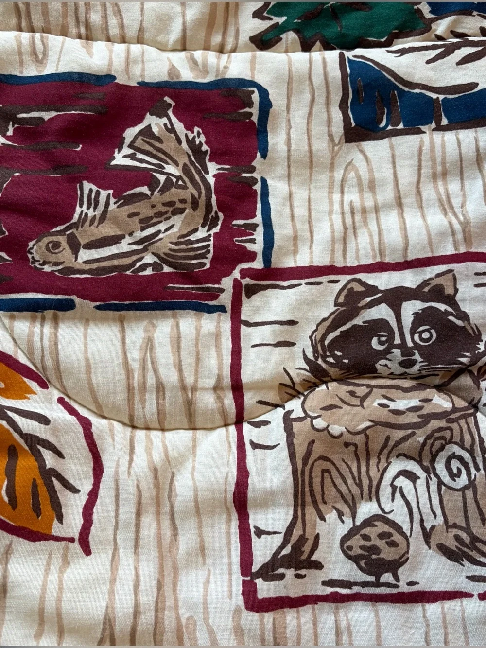 Vintage True Grit Kimlor Mills Woodland Animal Comforter Full Double Cabin Lodge